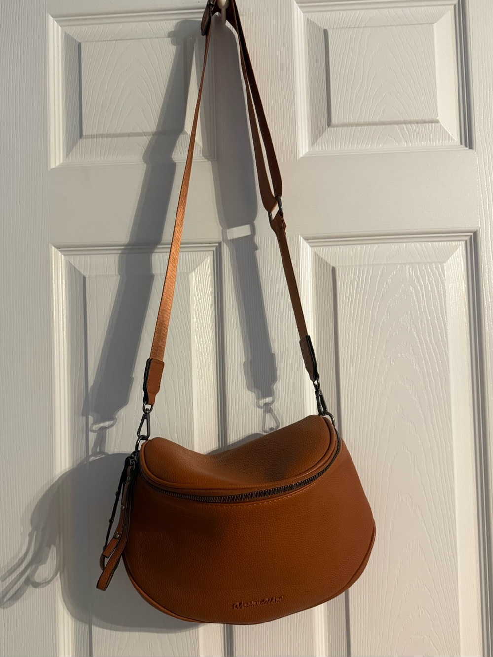 Montana West Brown Pebbled Crossbody Bag Saddle Purse Adjustable Strap